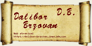 Dalibor Brzovan vizit kartica